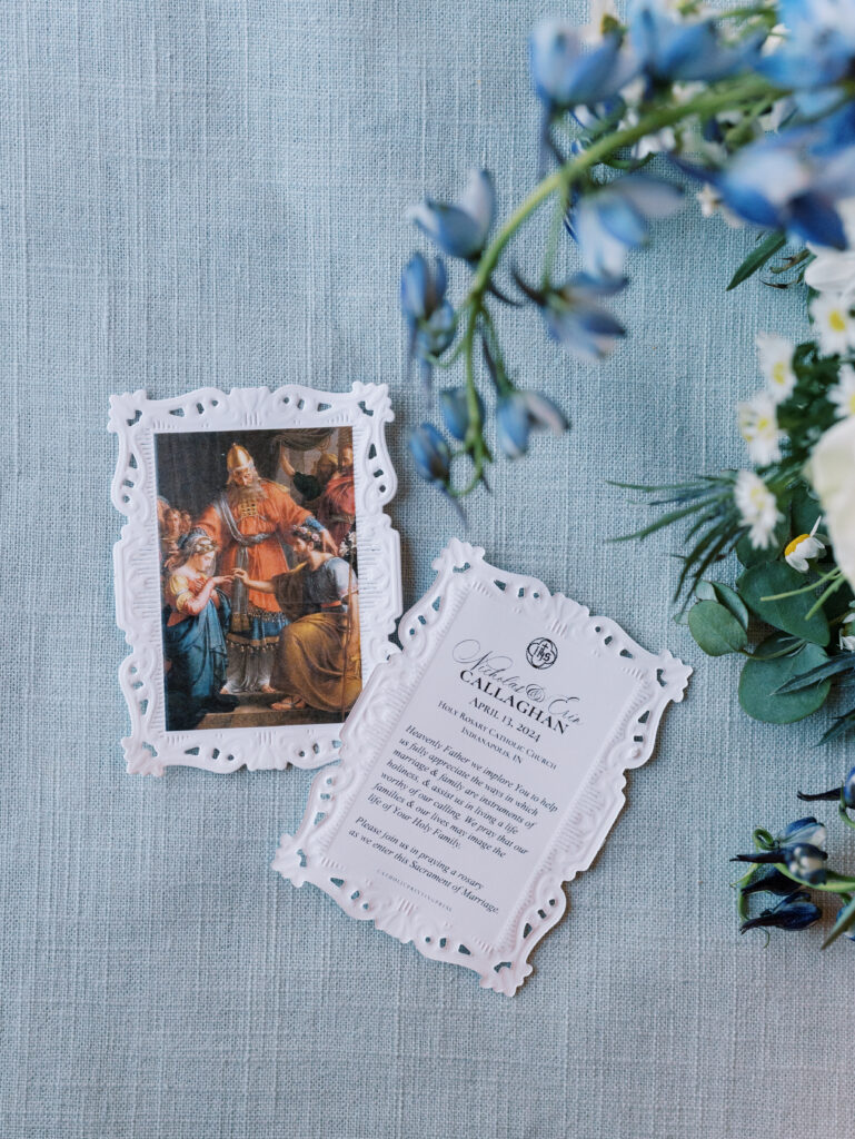 Catholic Wedding Favor: Prayer Card 