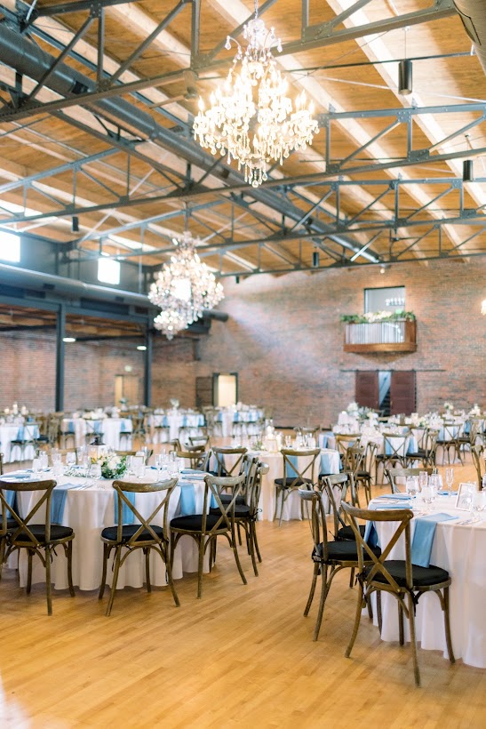 A Catholic wedding reception at The Armory in South Bend Indiana
